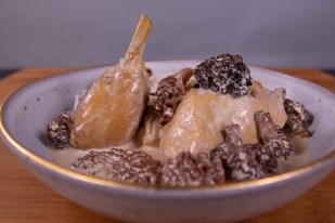 Farm Chicken in Morel Sauce